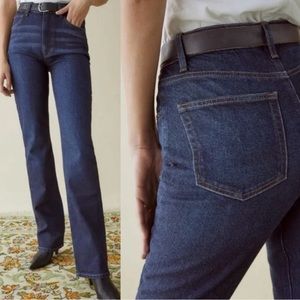 Reformation Peyton High Rise Bootcut jeans Aegean Wash Size 27 Dark Blue Minimal